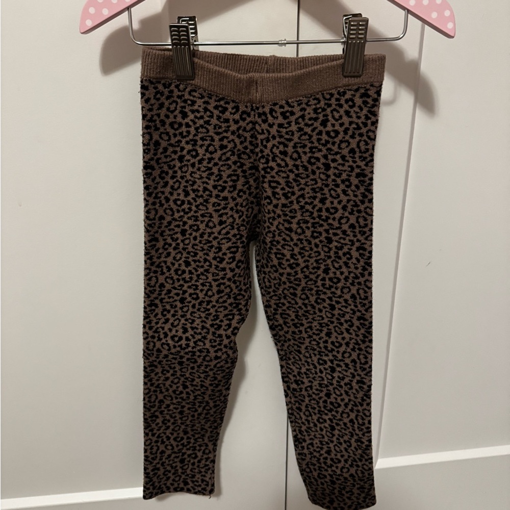 Zara Brown and Black Animal Print Kids Leggings